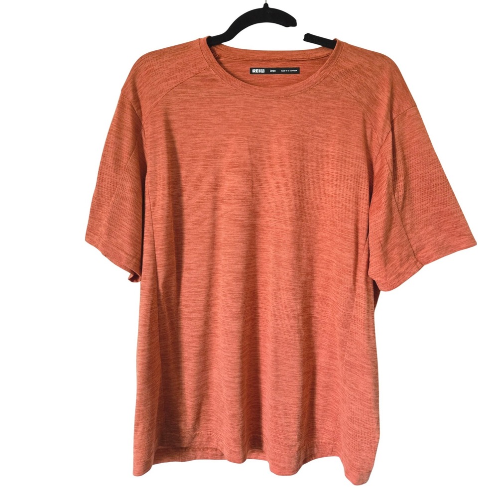 REI Co-op Mens Large Burnt Orange Active Performance T-Shirt‎ Short Sleeve